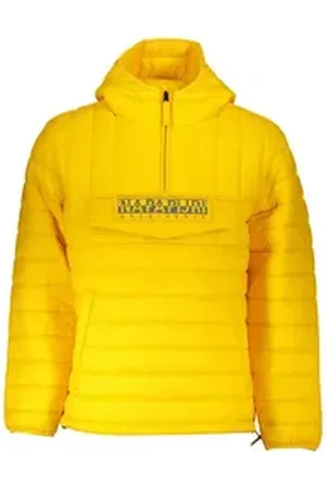 Napapijri Outdoorjacke Herrenjacke Gelb: Wetterfeste Kapuzenjacke aus recyceltem Material L