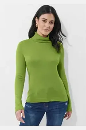 ALBA MODA Strickpullover Rollkragenpullover grün 44