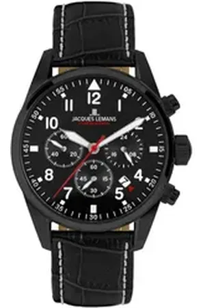 Jacques Lemans Quarzuhr Chronograph Sport Schwarz schwarz