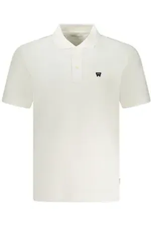 Wrangler Poloshirt Herren Poloshirt Weiß mit 3 Knöpfen und dezentem 2XL