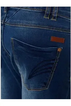 NAME IT Skinny-fit-Jeans Mädchen Super-Stretch-Jeans im Used-Look blau 164