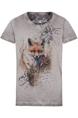 hangOwear Trachtenbluse Trachtenshirt Kind - DICKY KIDS - greige 110/116