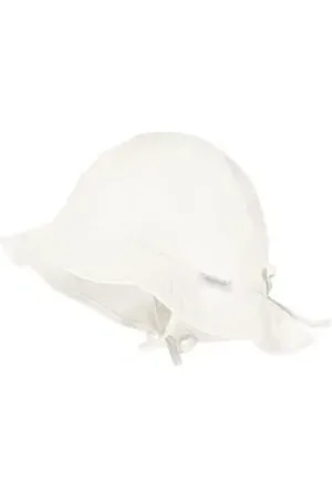 maximo Fischerhut MINI GIRL-Flapper Schleife hinten, Bänder, UV weiß 45
