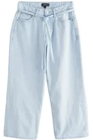 Next Caprijeans Verkürzte Jeans mit weitem Bein in Sanduhrenform (1-tlg) blau 31