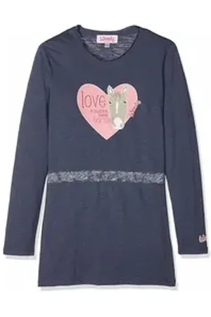 Hkm Langarmshirt Wendy, Pferdemotiv, Mädchen blau