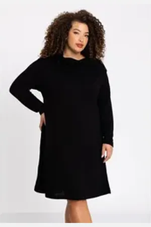 Yoek Longpullover Damen Pullover Große Größen schwarz 38/40
