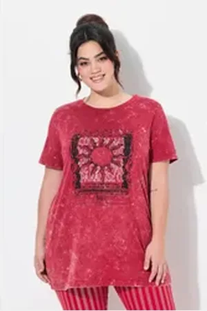 Angel of Style Angel of Style T-Shirt T-Shirt Komfort Fit glitzernde Sonne rosa|rot 52