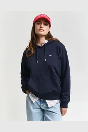 GANT Hoodie SHIELD HOODIE Grafische -Stickerei auf der Brust blau XXL