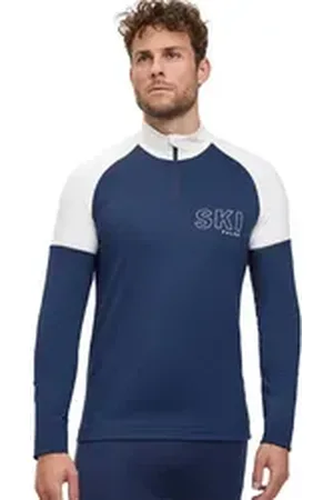 Falke Langarmshirt (1-tlg) Warmer nahtloser Midlayer blau XL