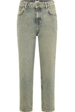 Mustang Mom-Jeans Damen Style Charlotte Tapered beige|blau 27