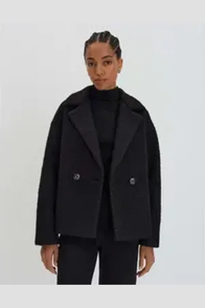 Someday Outdoorjacke Teddyjacke VANTELO Loose im Caban Stil schwarz 36