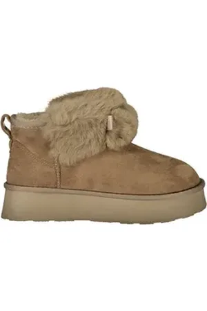 Laura Biagiotti Stiefelette Damenstiefel Braun mit Fell - Elegante 37 EU