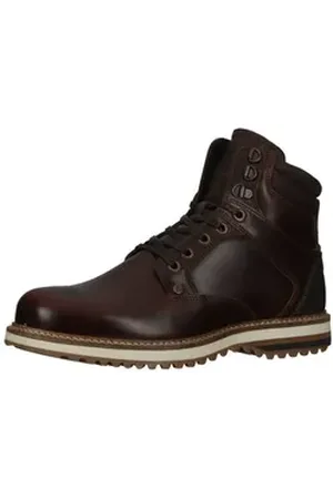 Bullboxer Stiefelette Leder/Textil Schnürstiefelette braun 40 EU
