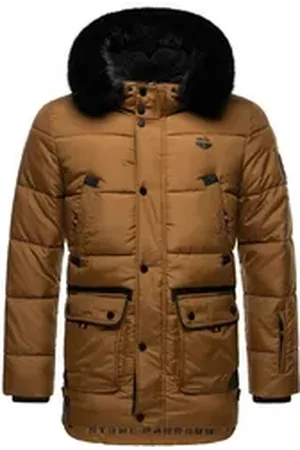 Stone Harbour Steppjacke Mironoo stylische Outdoorjacke mit großer Kapuze braun L (52)