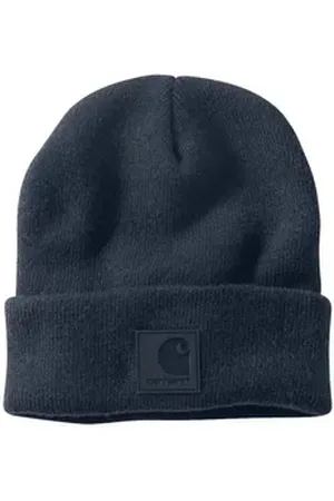 Carhartt Beanie 101070 Label Strickmütze blau