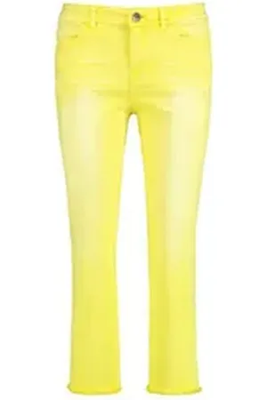 Taifun 5-Pocket-Jeans Jeans für Damen in gelb gelb regular fit (1-tlg) gelb|rot
