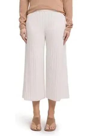 Falke Strickhose (1-tlg) Gerippte Culotte mit weitem Bein weiß L