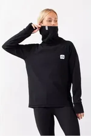 Eivy Langarmshirt (1-tlg) mit extra hohem Kragen schwarz S