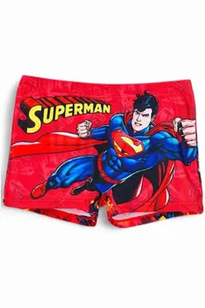 Superman Badehose DC Comics Schwimmhose - Jungen Bademode Gr. 98 - 128 cm rot 104 cm