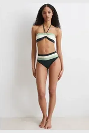 Marc O’ Polo Bikini-Hose Summer Stripes mit elegantem Farbblock-Muster blau XL