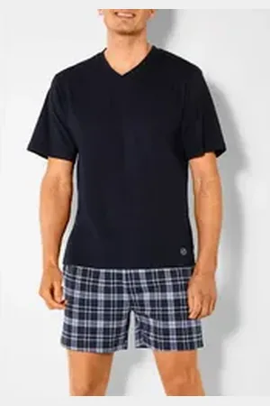 QS by s.Oliver Pyjama (2 tlg., 1 Stück) mit seitlichen Eingrifftaschen blau 48/50