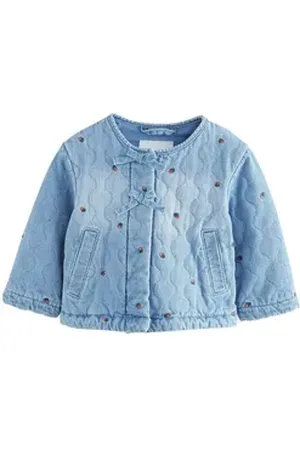 Next Steppjacke Denim-Steppjacke mit Rosendetail (1-St) blau 68-74 (6-9 Mon.)