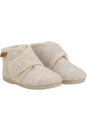 EN FANT Slippers Wool Hook and Loop Hausschuh braun 28 EU
