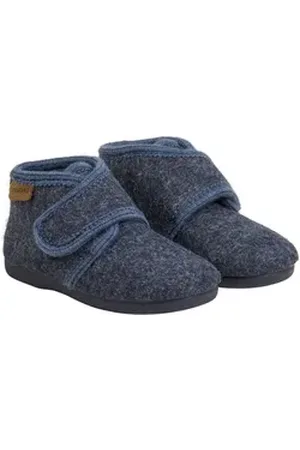 EN FANT Slippers Wool Hook and Loop Hausschuh blau 25 EU
