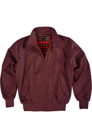 Normani Blouson Harrington Jacke Gefütterte Winterjacke mit Karomuster Blouson English Style rot XL