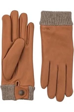 Hestra Lederhandschuhe Idun - Hirschleder-Handschuhe Damen mit Wollfutter braun 9