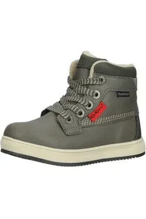 Kickers Stiefelette Lederimitat Schnürstiefelette grün 26 EU