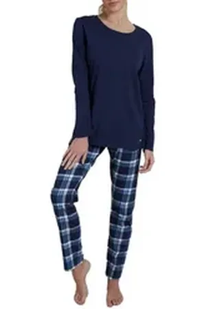 Götzburg GÖTZBURG Pyjama GÖTZBURG Damen Pyjama blau bedruckt (1 tlg) blau 38