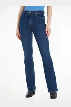 Tommy Hilfiger Bootcut-Jeans mit Bügelfalten blau 28