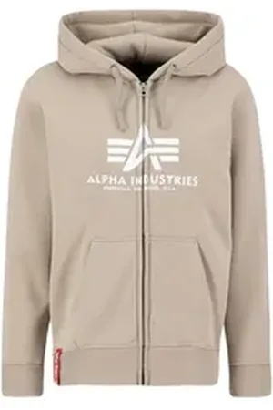 Alpha Industries Hoodie Men - Hoodies Basic Zip Hoodie braun S