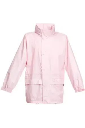 BMS Regenjacke atmugnsaktiv und 100% wasserdicht - Challenge of Rain in Unifarbe rosa XXL