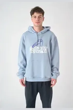 Cleptomanicx Kapuzensweatshirt Krooked Gulls mit tollem Frontprint blau XL