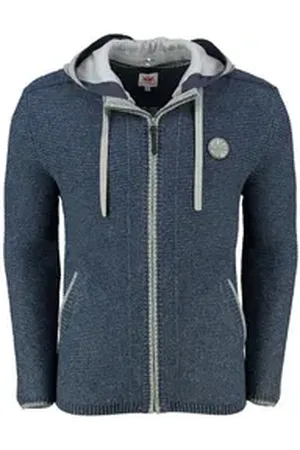 SPIETH & WENSKY Trachtenstrickjacke blau L