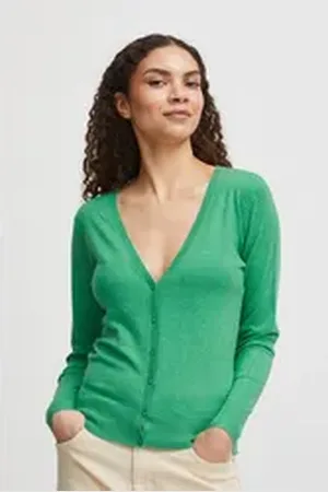 B YOUNG Strickjacke BYMMPIMBA1 VNECK CARDIGAN - 20811927 grün L