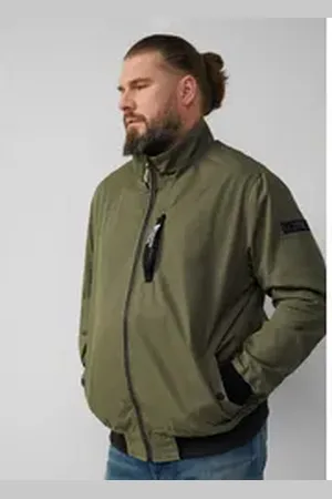 QS by s.Oliver Outdoorjacke Outdoor-Jacke mit Stehkragen und Kontrast-Details Tape 3XL