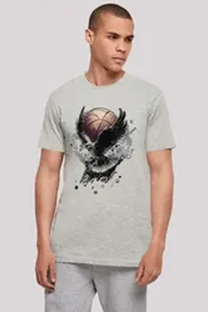 F4NT4STIC T-Shirt Basketball Adler Print grau 4XL