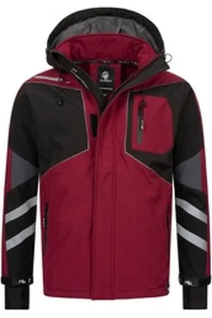 rock creek Softshelljacke Herren Softshelljacke Wanderjacke H-287 auch in Großen Größen erhältlich, mit Kapuze, mit Stehkragen rot 4XL