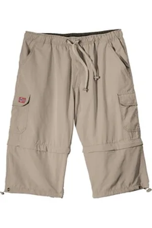 ABRAXAS Bermudas Zipp-off-Bermuda Gummibund sand Übergröße beige 5XL