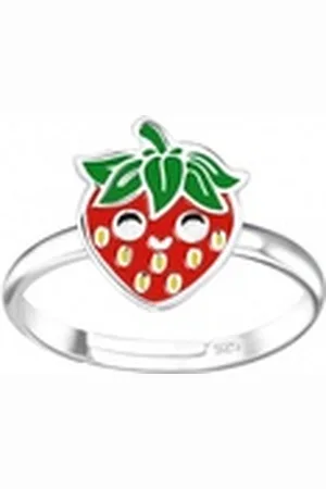 ALEXANDER YORK Silberring ERDBEERE mit Gesicht, 925 Sterling Silber silberfarben