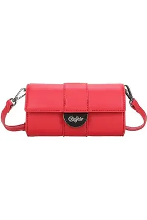 Buffalo Clutch Curve Night, mit dekorativem Clip-Metallverschluss rot