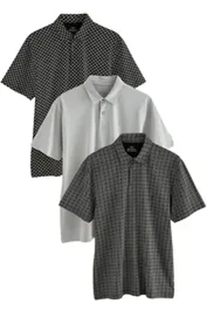 Next Poloshirt Poloshirts aus Jersey im 3er-Pack (3-tlg) schwarz L