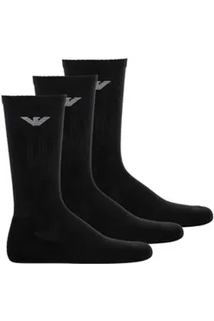 Emporio Armani Sportsocken Herren Socken 3er Pack Baumwolle (Packung, 3er Pack) schwarz