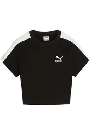 PUMA T-Shirt Iconic T7 Baby T-Shirt Damen Kurzarm-Shirts Baumwolle schwarz L