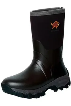 Gateway1 Damen Kurz-Gummistiefel Woodwalker Gummistiefel Stoßdämpfend, Wärmeisolation schwarz 8