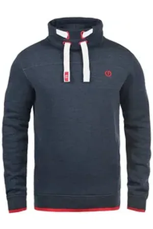 Solid Stehkragenpullover SDBenjamin Tube Sweatpullover mit weicher Fleece Innenseite blau S