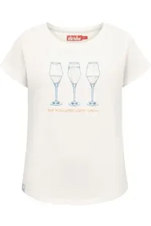 Derbe Print-Shirt Die Klügere Damen T-Shirt (1-tlg) weiß XXL
